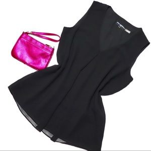 KARL LAGERFELD black sleeveless tank/blouse small